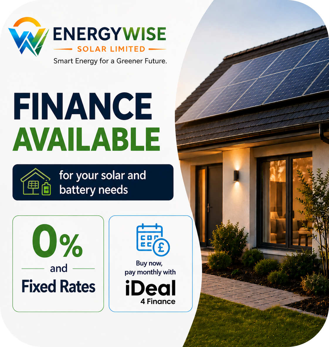 Finance available for solar and battery installation